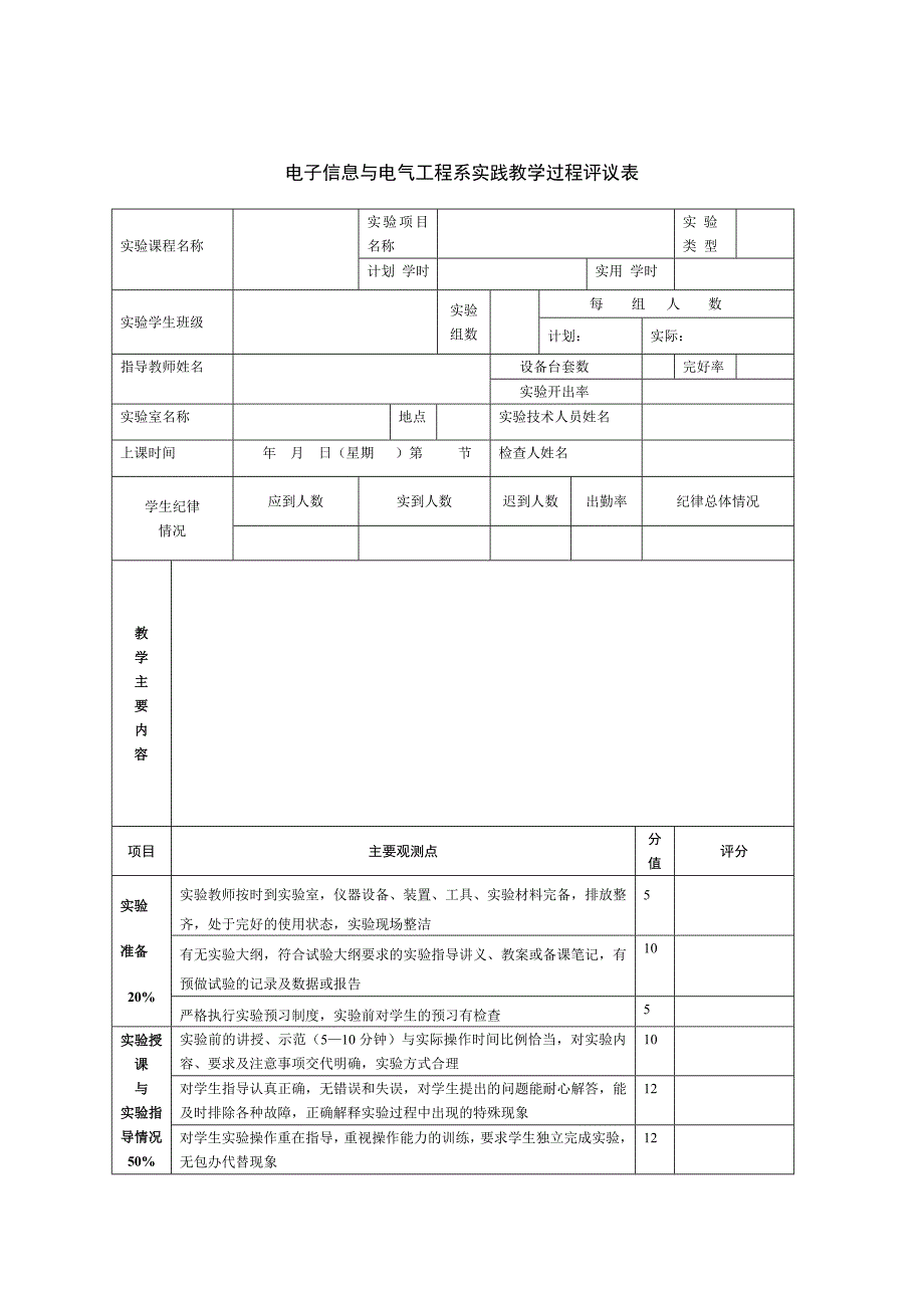 电子信息与电气工程系实践教学检查记录册_第3页