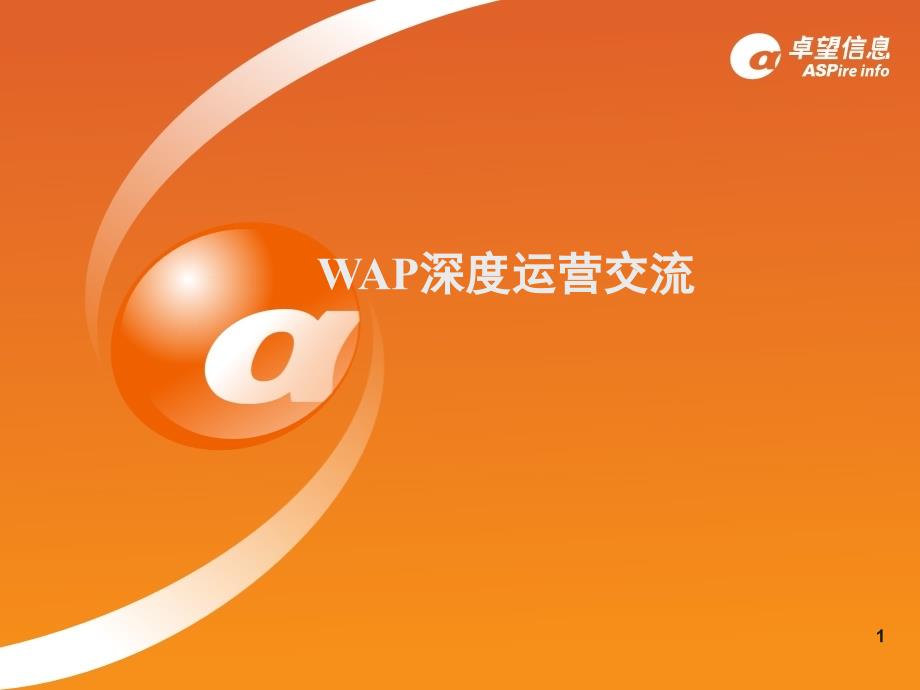 卓望信息与中国移动WAP深度运营交流材料_第1页