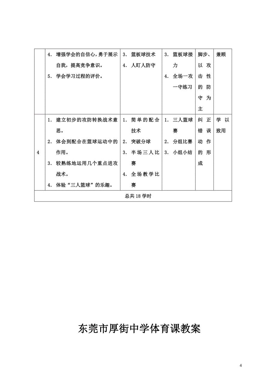 厚街中学体育教学设计_第4页