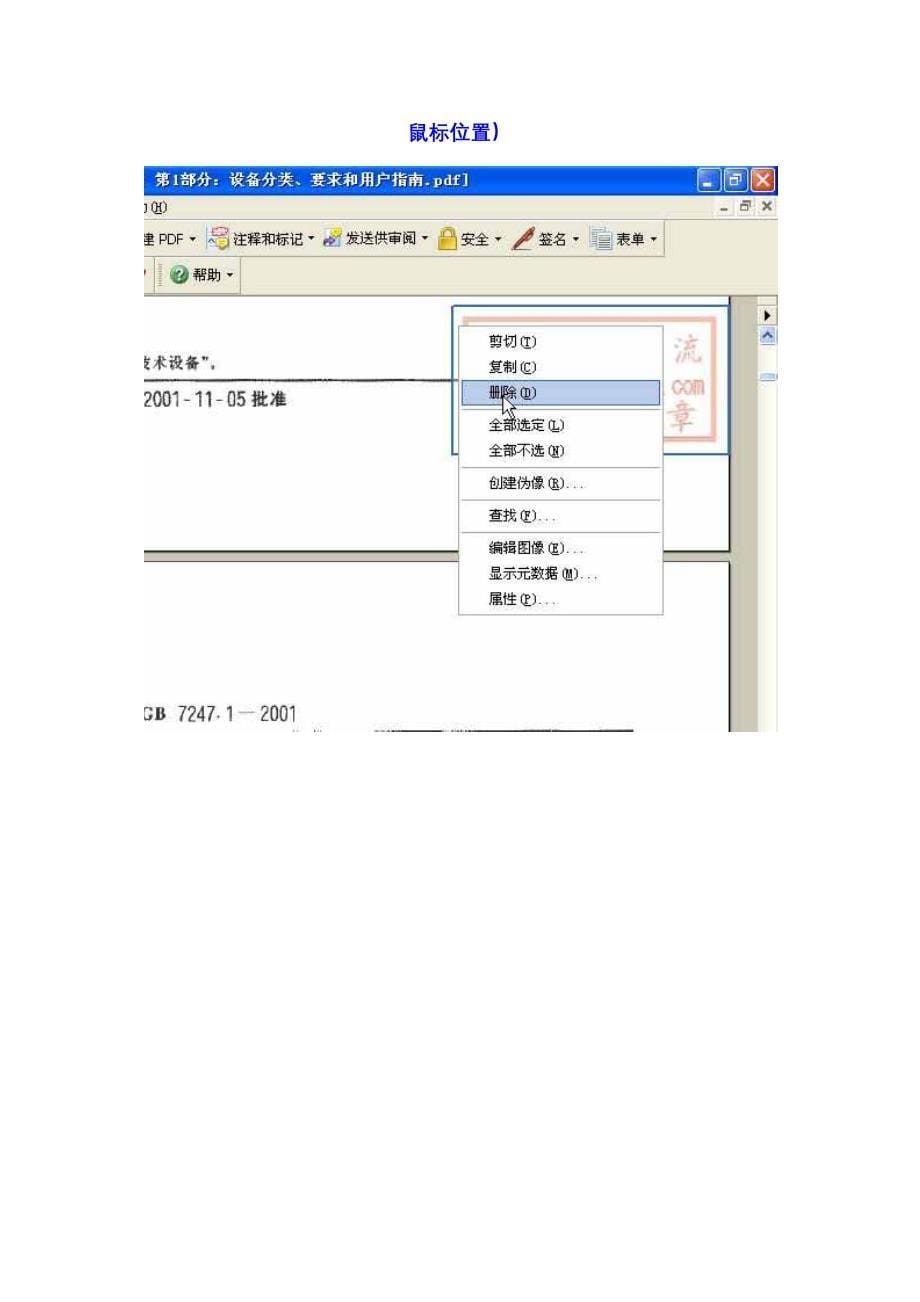 如何怎么去掉去除删除PDF文档文件Word文档Doc文档水印图章处理技巧删除水印_第5页