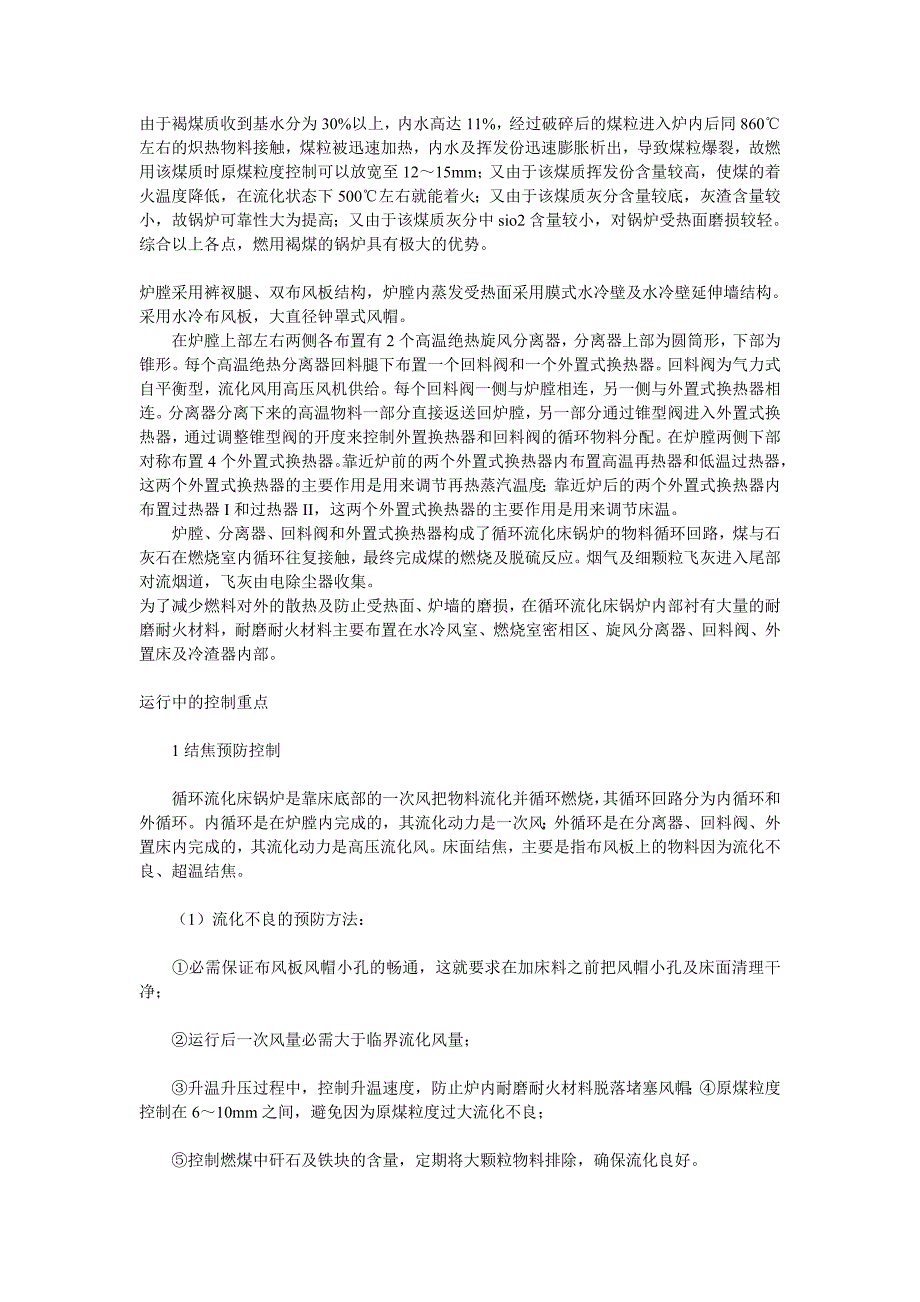 流化床选用褐煤作燃料的注意事项_第1页