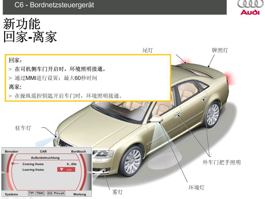 奥迪A6L中央舒适系统原厂资料_第4页