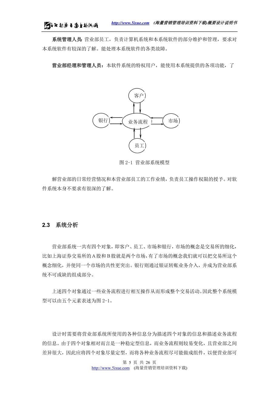 证券交易系统概要设计说明书_第5页