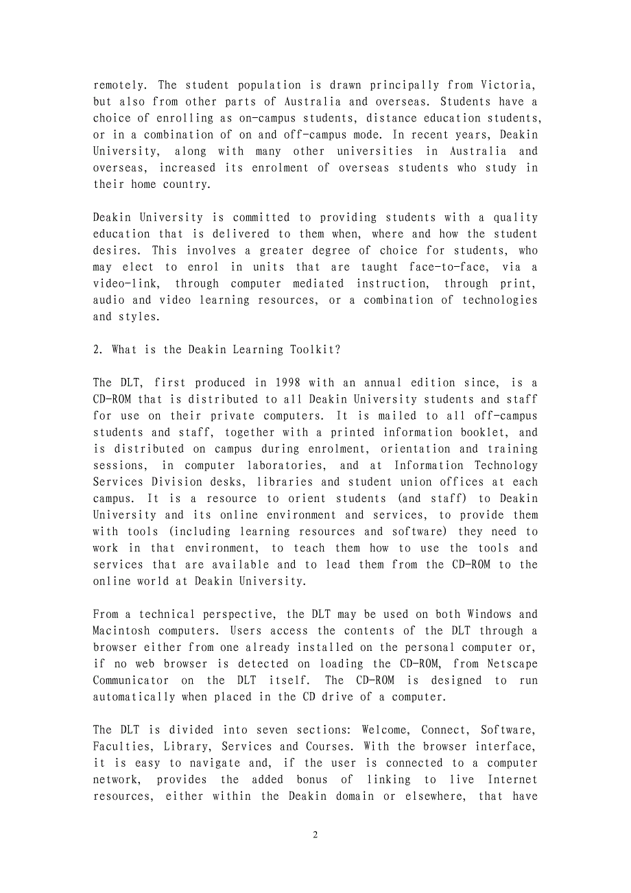 Assisting Students to study online - the Deakin Learning Toolkit _第2页