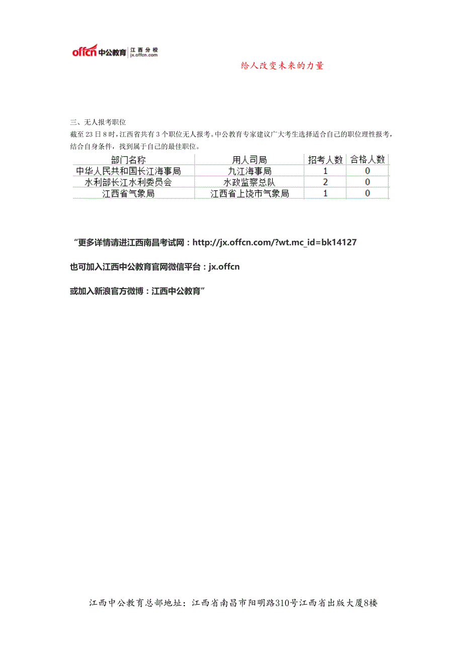 【截至23日8时】2015国考江西职位报名人数达15197_第2页