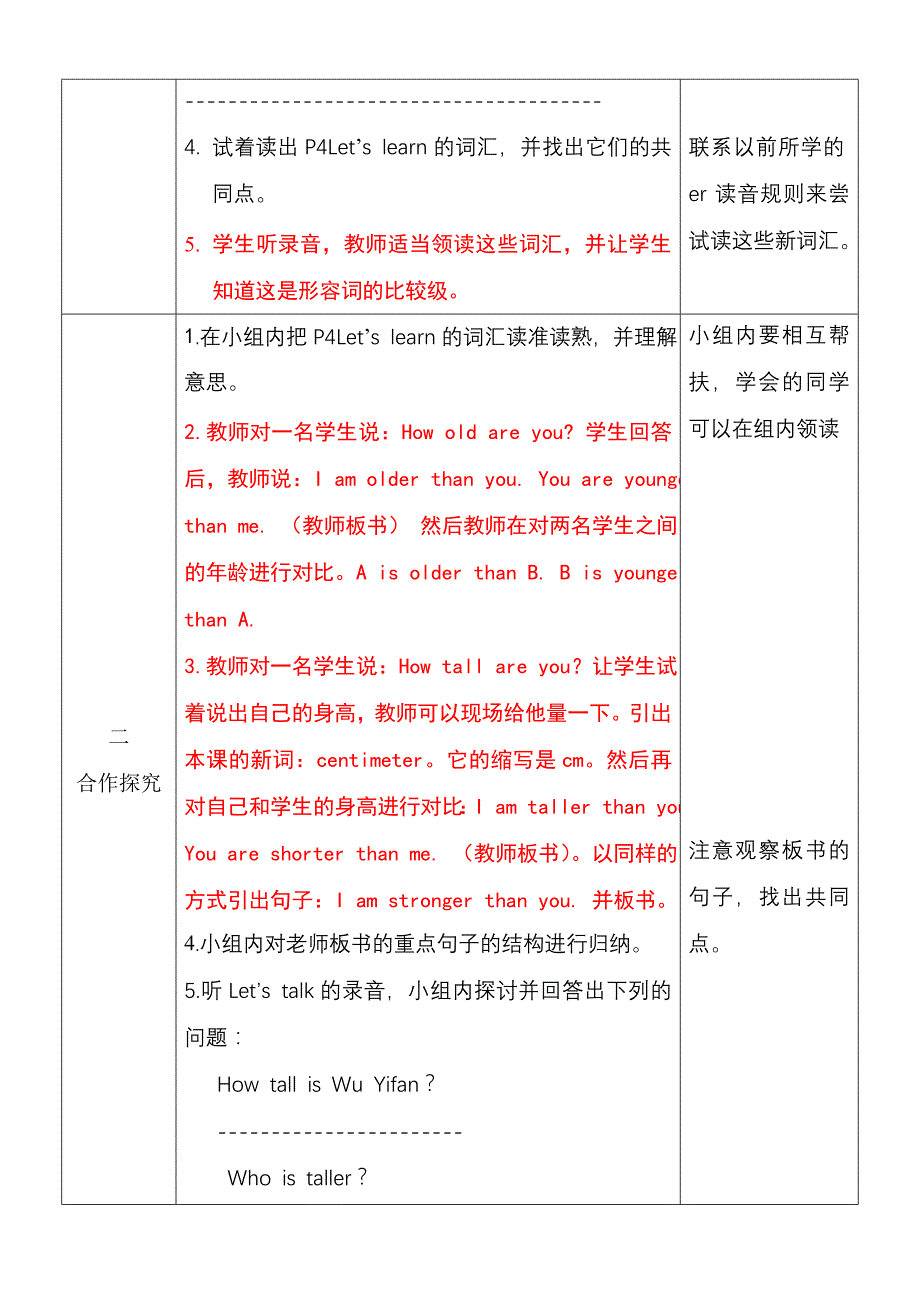 小学英语导学案模板_第2页