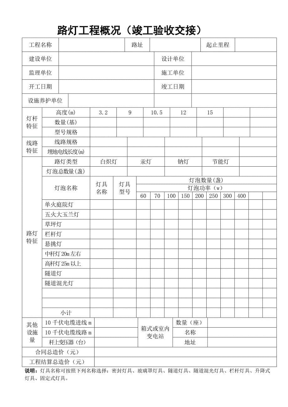 竣工验收交接表格_第5页