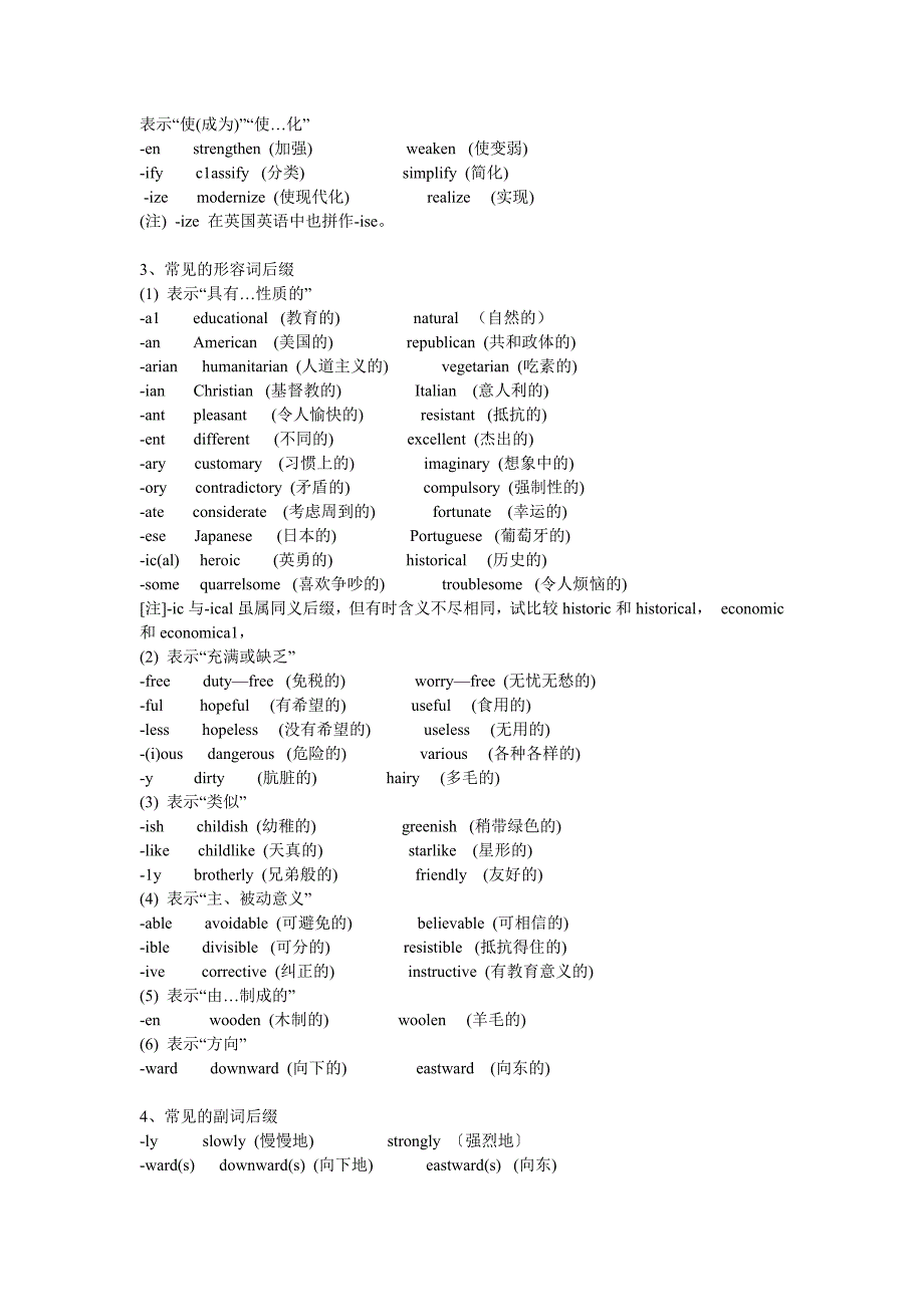 英语常见的词缀归纳_第4页