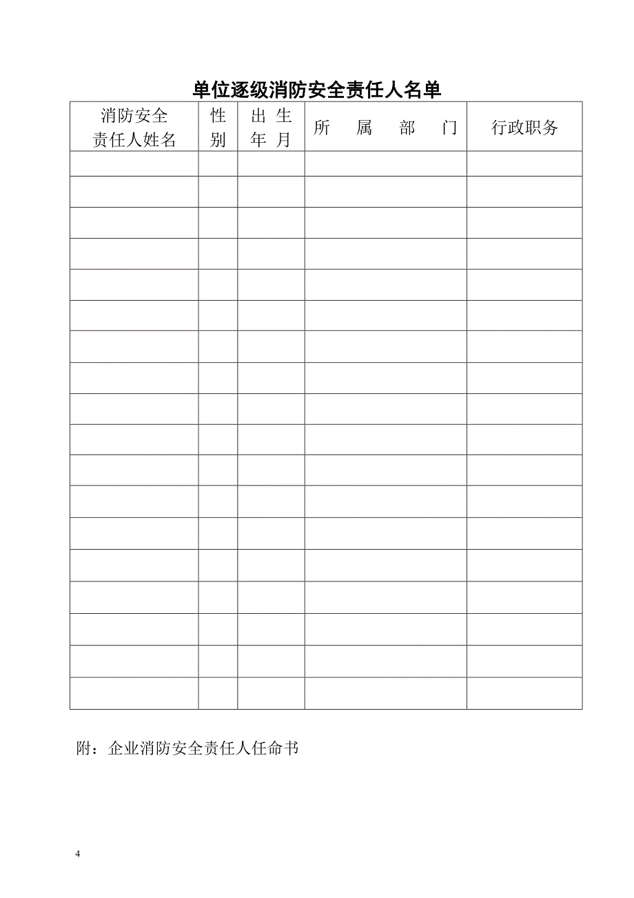 消防管理组织机构和各级消防安全责任人(单行本)_第4页