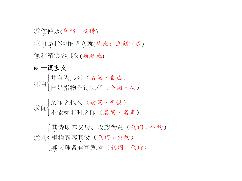 2015-2016学年七年级语文上册（语文版）早读手册课件：23．伤仲永_第3页