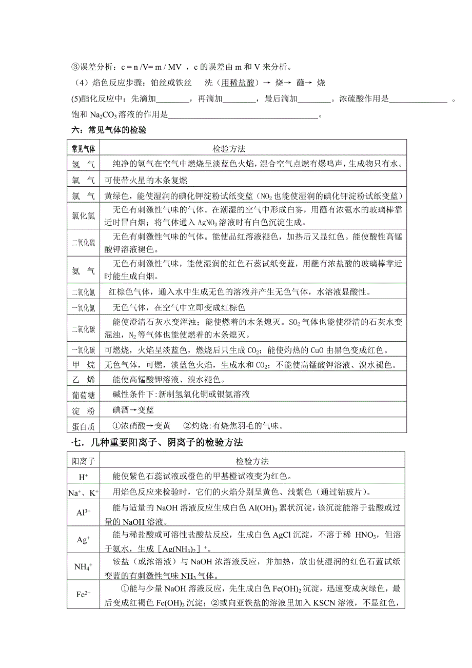 高一化学实验期末复习_第2页