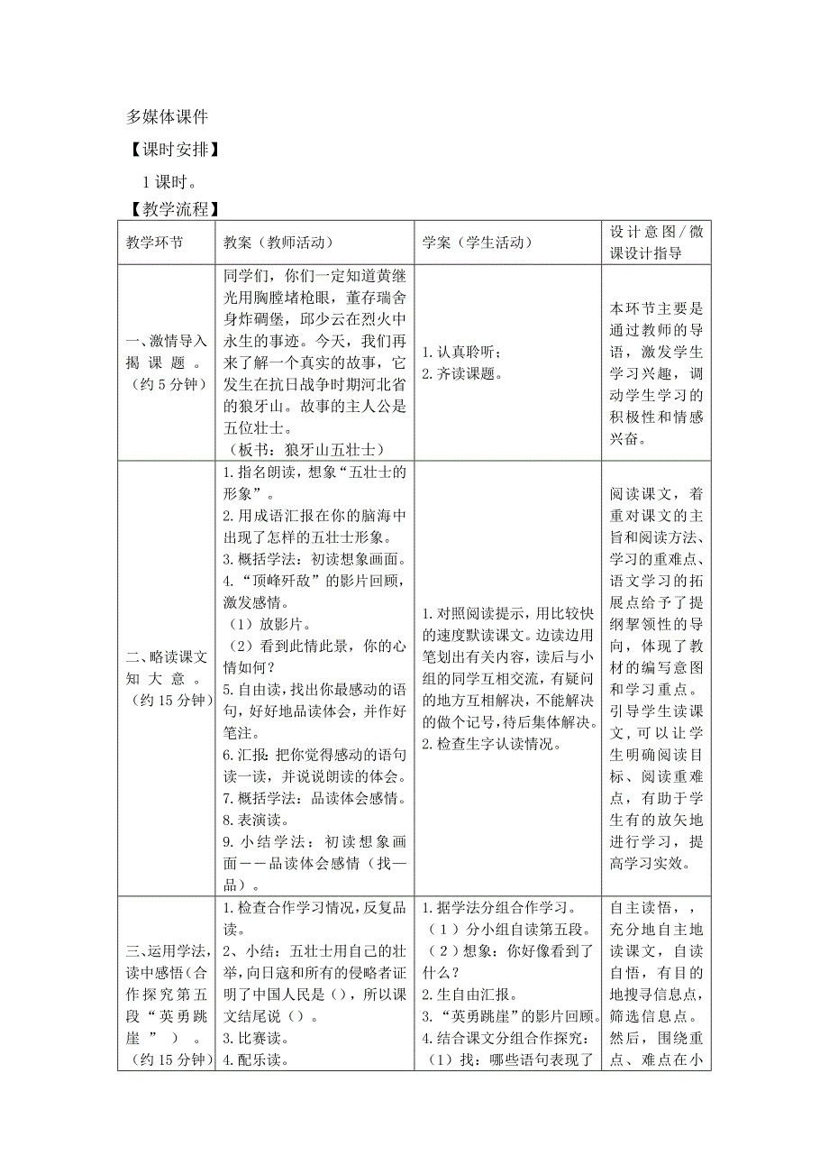 2017年小学（北师大版）语文六年级上册29.狼牙山五壮士（一）_第2页