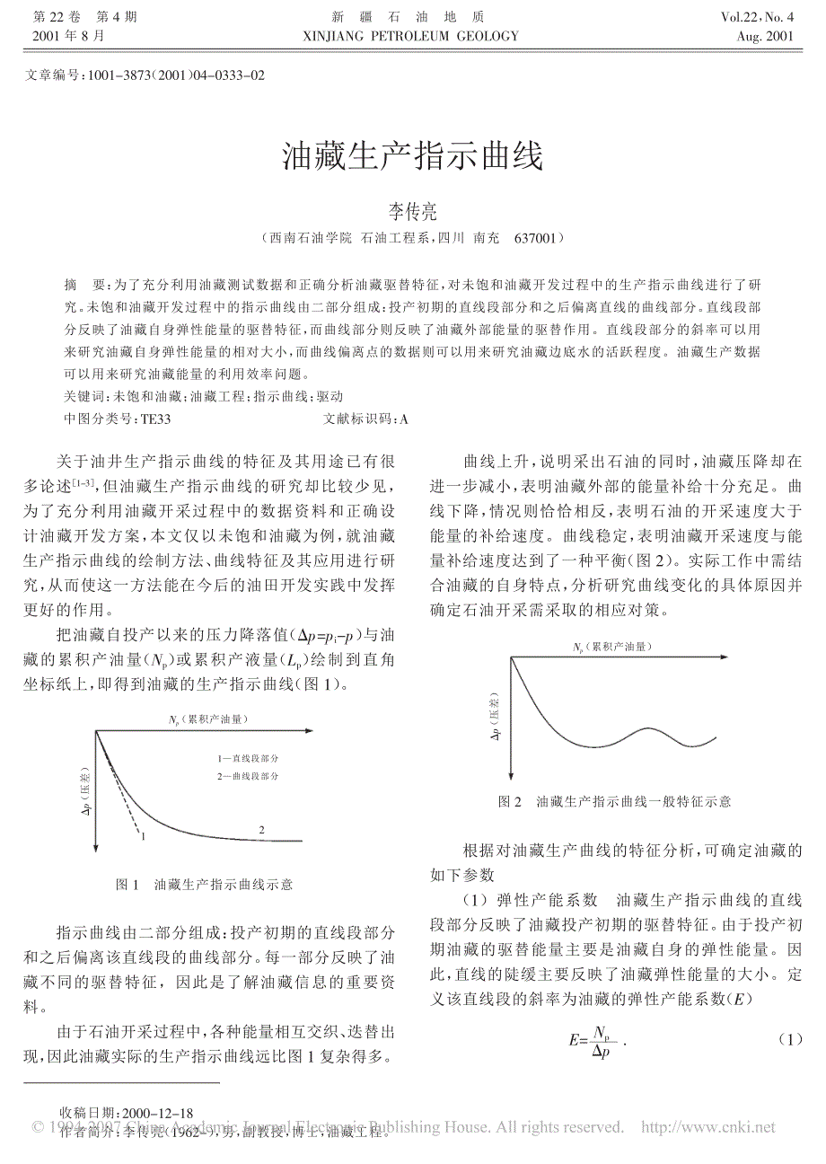 油藏生产指示曲线_第1页