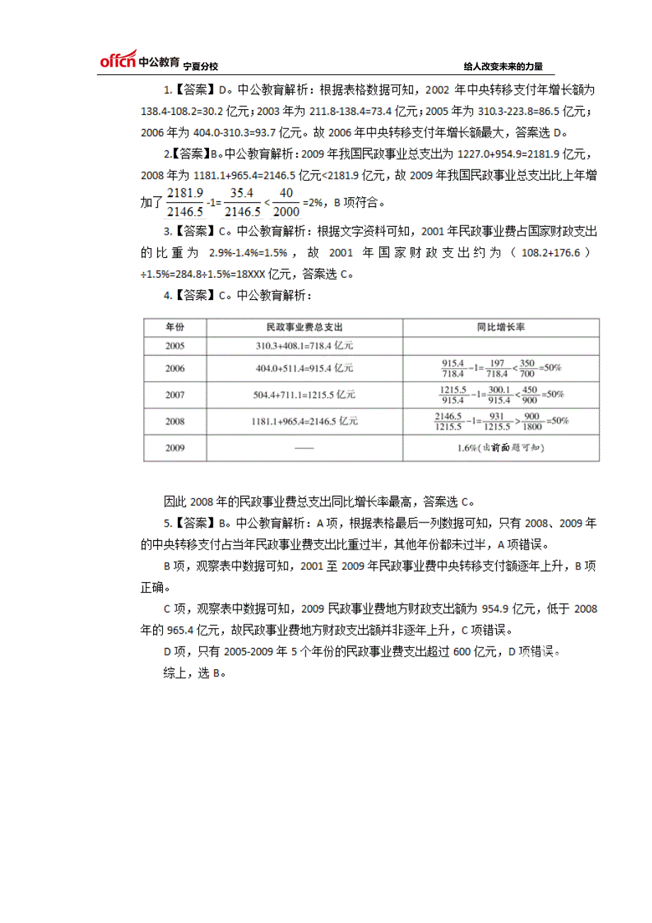 宁夏2015年事业单位行政职业能力测试题库：资料分析习题(九十八)_第2页