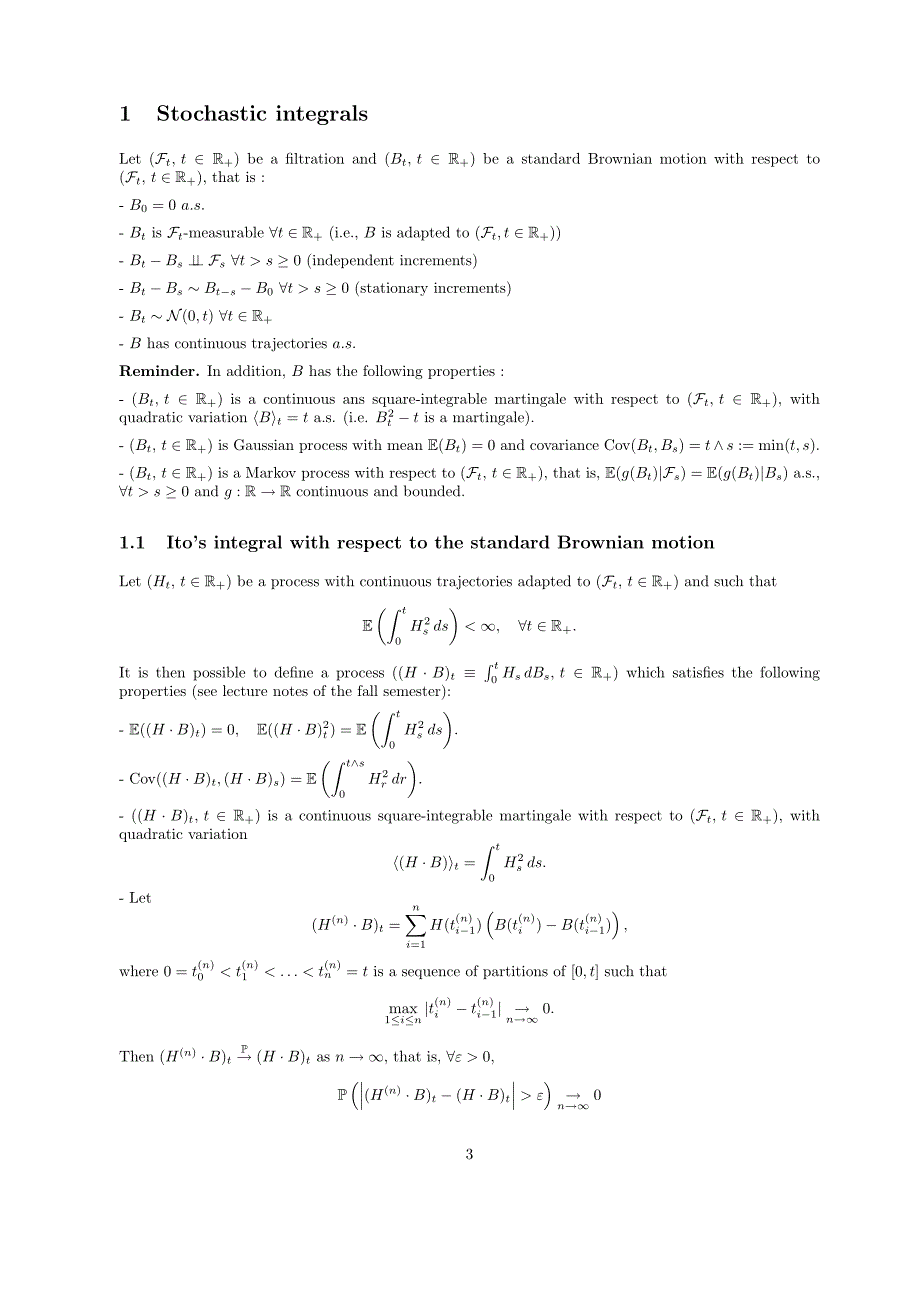 Lecture Notes on Stochastic Calculus_第3页