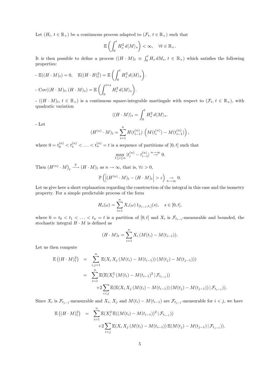 Lecture Notes on Stochastic Calculus_第5页