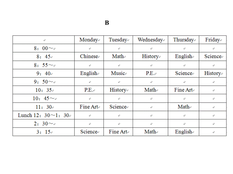 15-16学年七年级英语上册（人教版）习题课件：Unit 9　My favorite subject is science. Section A　阅读与情景交际_第4页