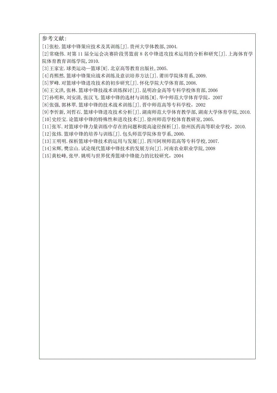 篮球中锋策应技术训练方法的研究综述任务书.doc_第3页