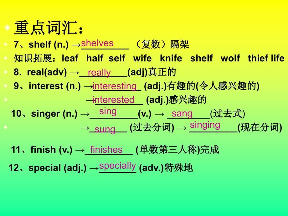 冀教版八年级上册Review of Units1~2_第3页