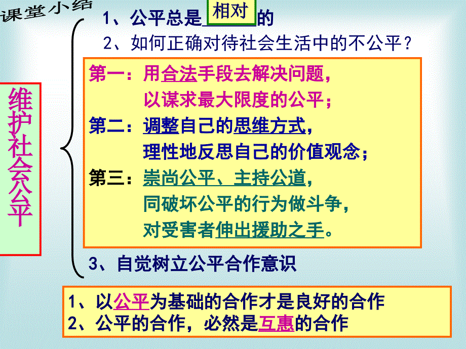 人教版八年级下册 第十课第一框正义是人类良知的声音_第1页