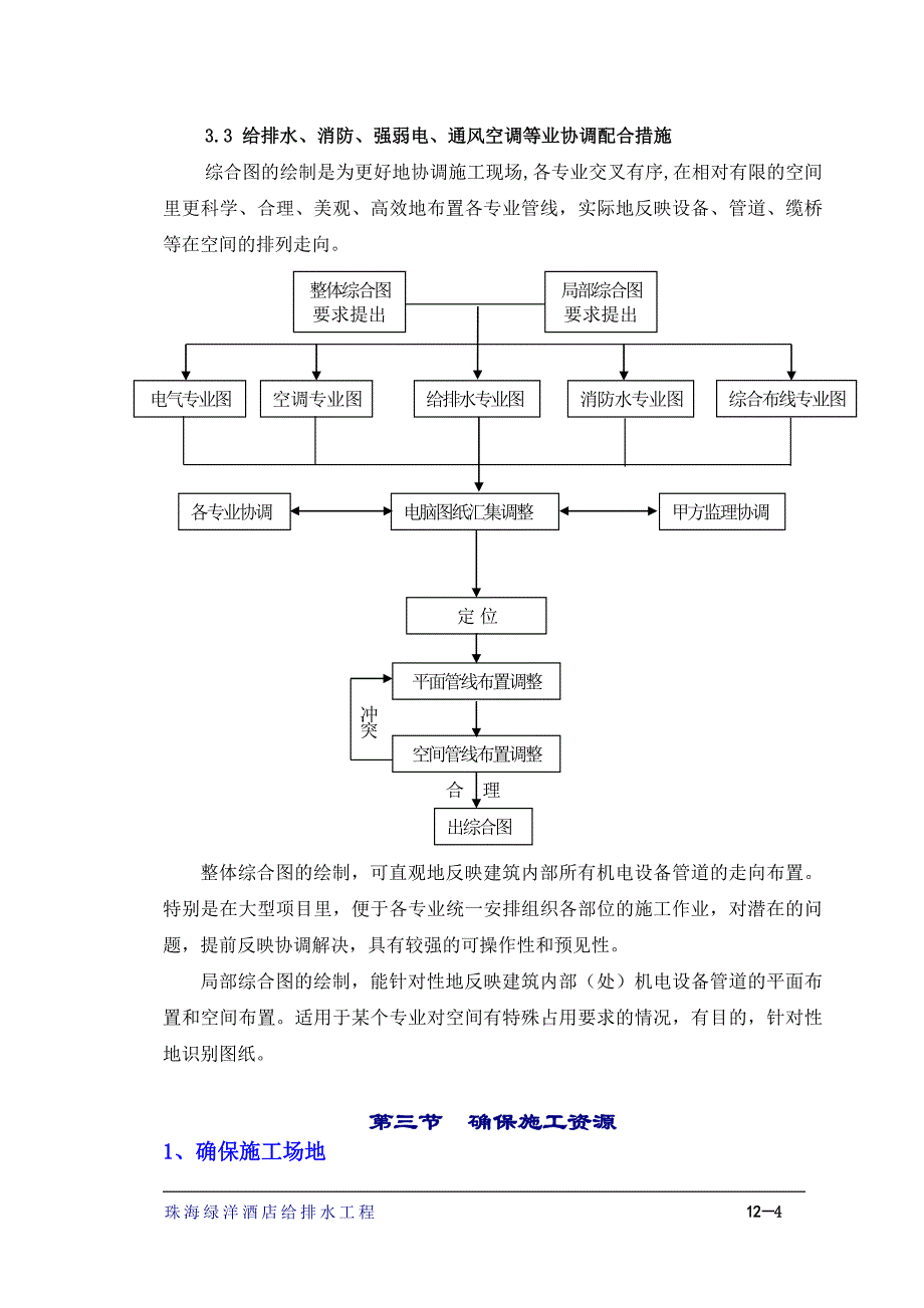 珠海绿洋酒店给排水工程工期保证措施及应变措施_第4页