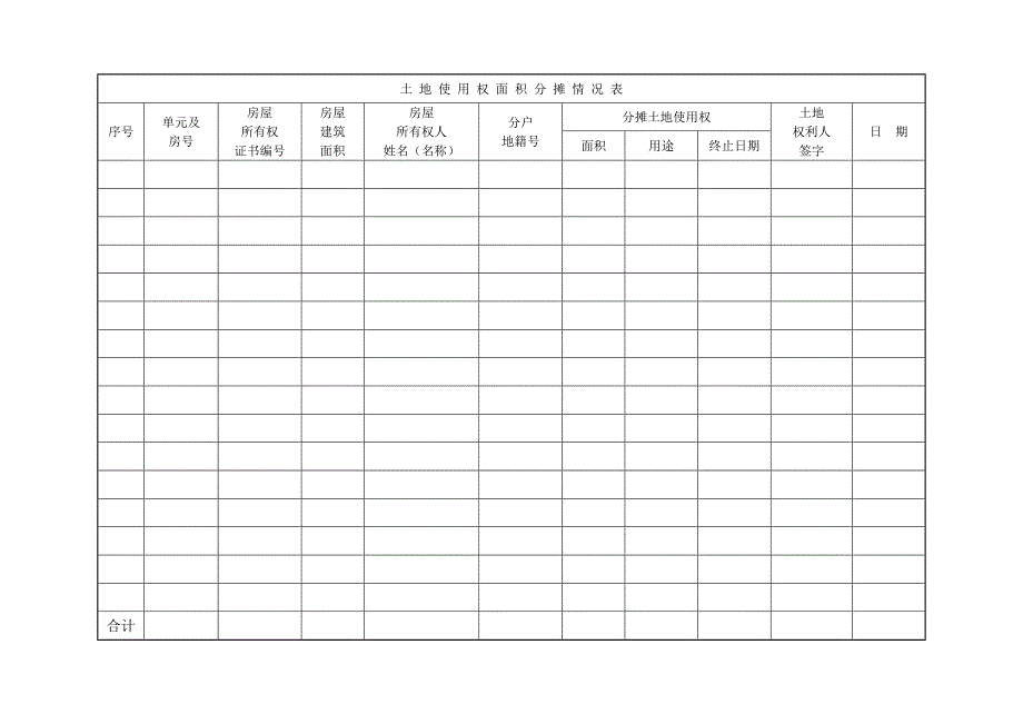 个人已购住房土地使用权分摊面积表_第2页