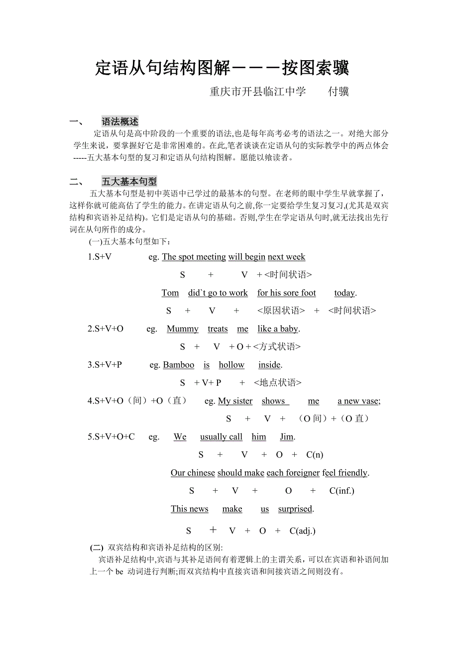 定语从句结构图解―――按图索骥_第1页