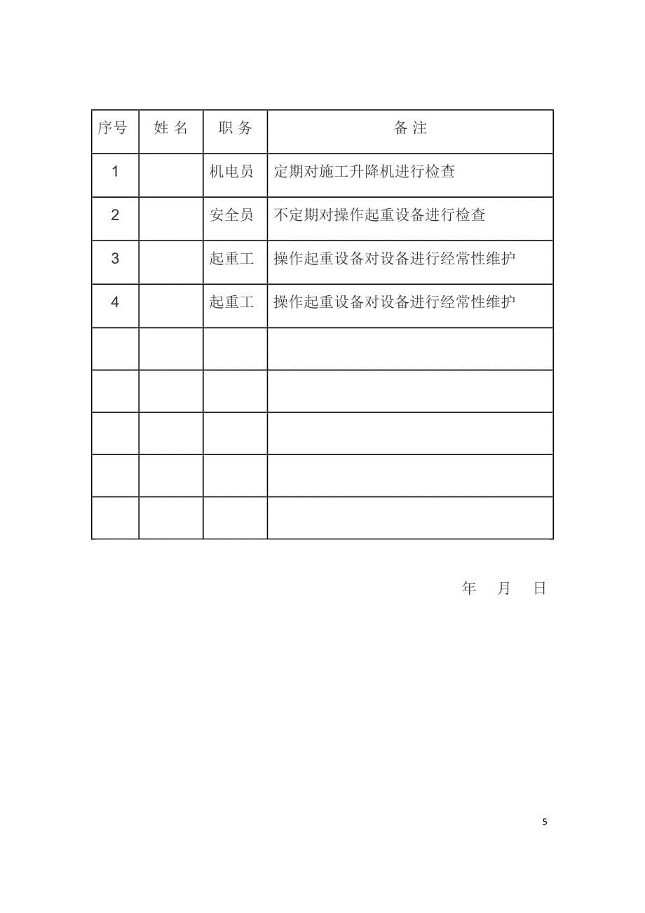 河南省建筑起重机械设备使用登记申请资料_第5页