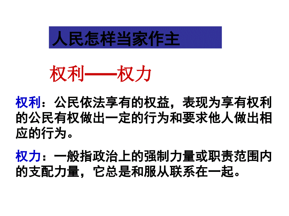 人教版思想品德九年级全册第三单元61 人民当家作主的法治国家课件_第4页