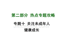 2015届九年级政治（人教版）中考课件：专题十 关注未成年人健康成长