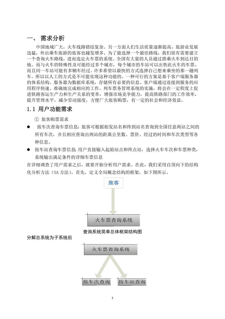 计算机软件技术基础课程设计-铁路售票查询系统的设计与实现_第5页