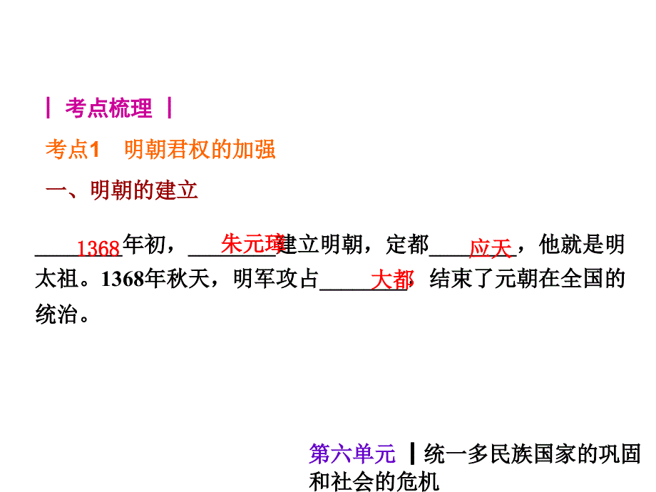 2015年中考历史九年级复习课件：第6单元 统一多民族国家的巩固和社会的危机_第3页