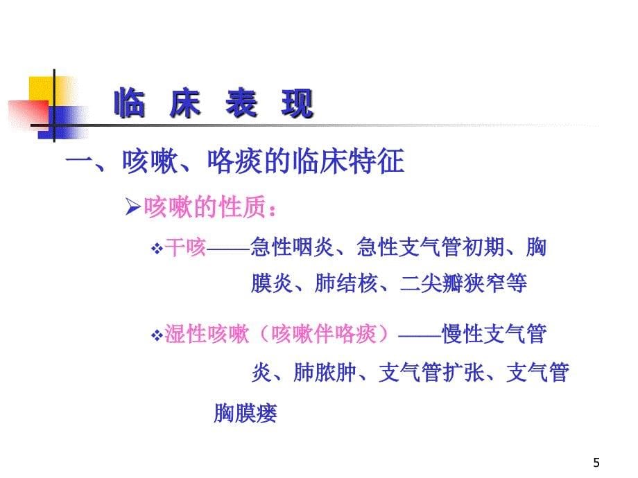 麻醉系课件 检体诊断 胸部疾病常见的症状_第5页