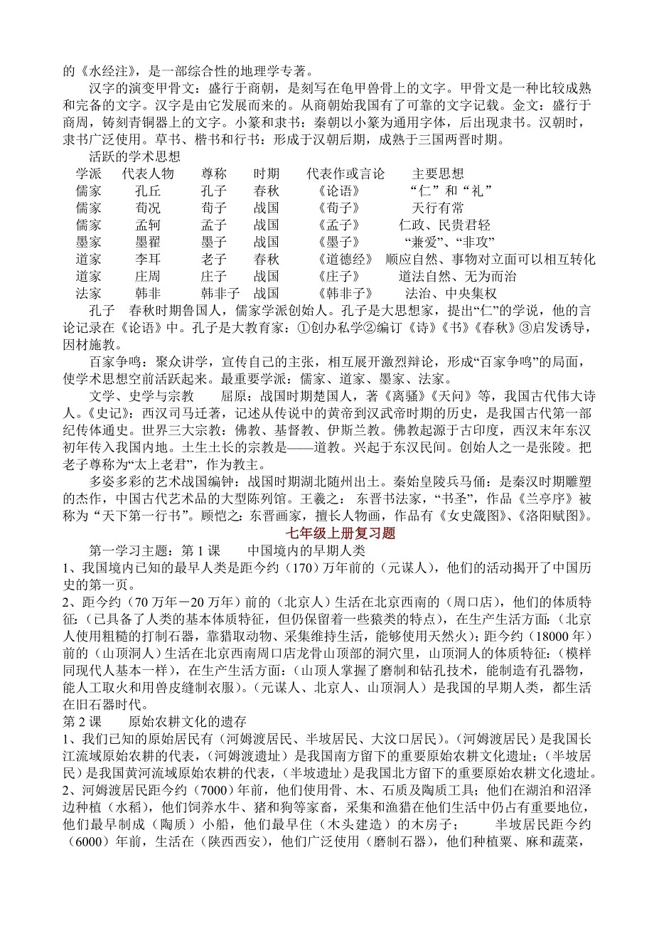 川教七年级历史上册知识点_第4页