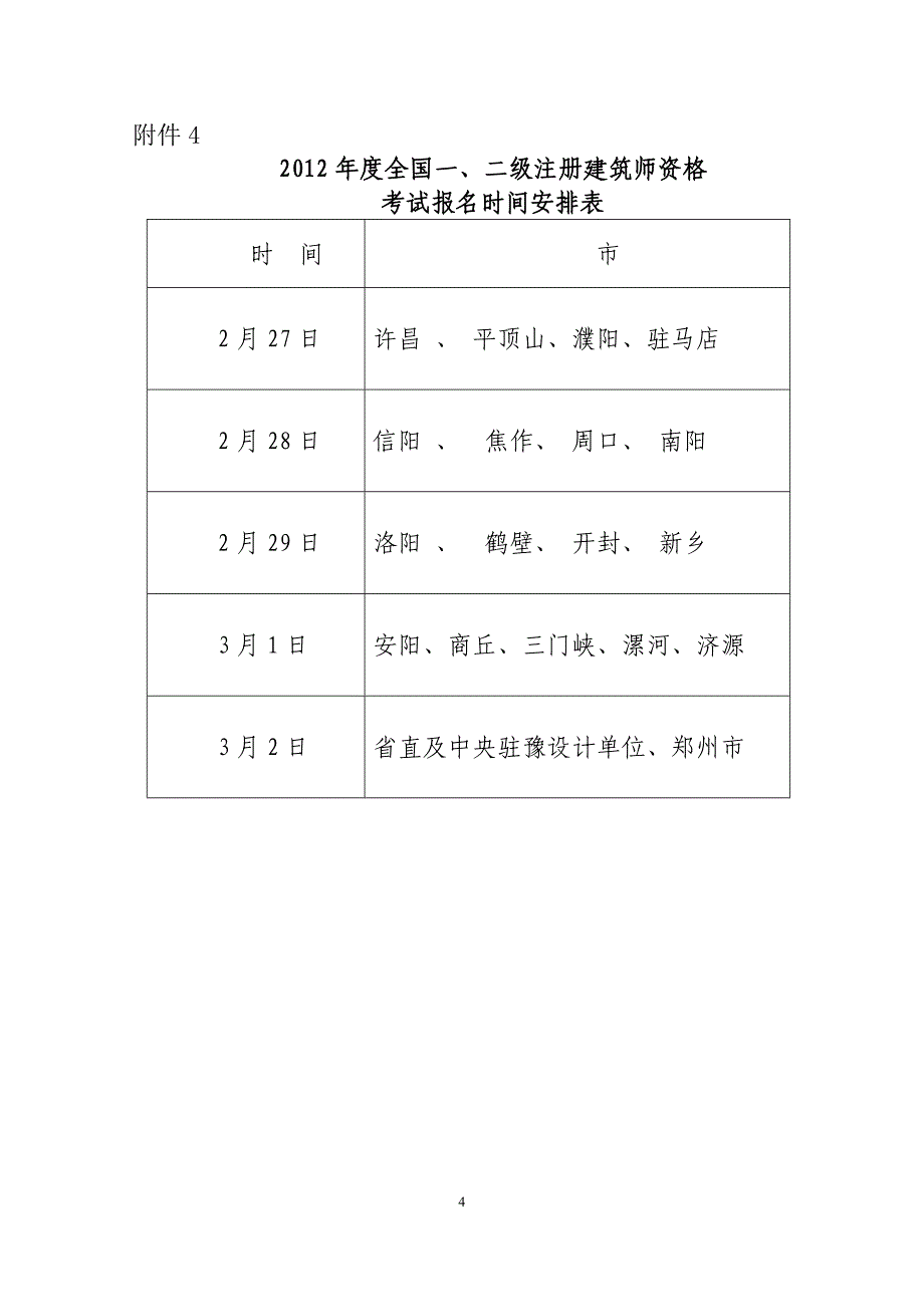 2012河南建筑师资格考试附件_第4页