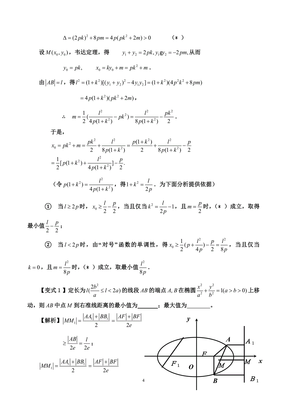 圆锥曲线中的最值问题_第4页