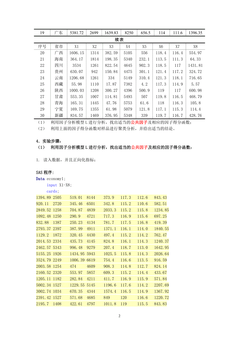 数学部分第8章统计实验(因子分析)_第2页