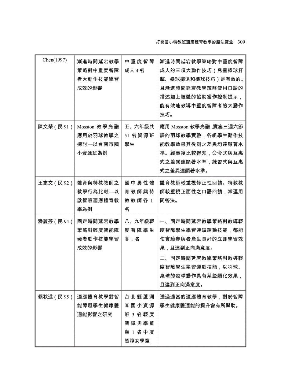 打開國小特教班適應體育教學的魔法寶盒_第5页