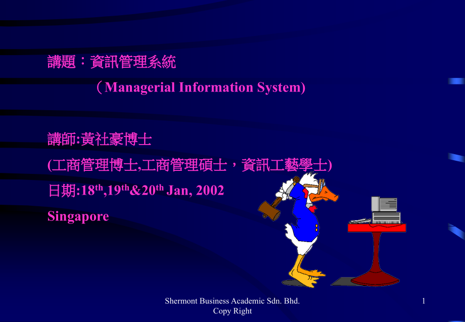 講題：資訊管理系統MIS_第1页