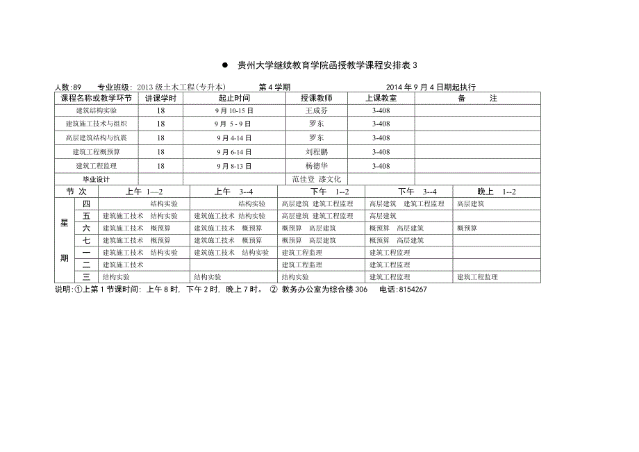 13级函授班课表_第3页