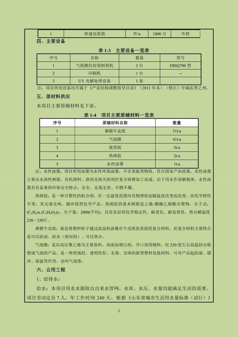 济宁浩祺包装年产1000万件快递包装袋项目环境影响报告表_第5页