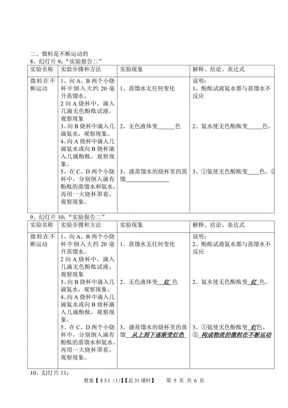 上教版 化学 第三章 第一节  用微粒的观点看物质(1)_第5页