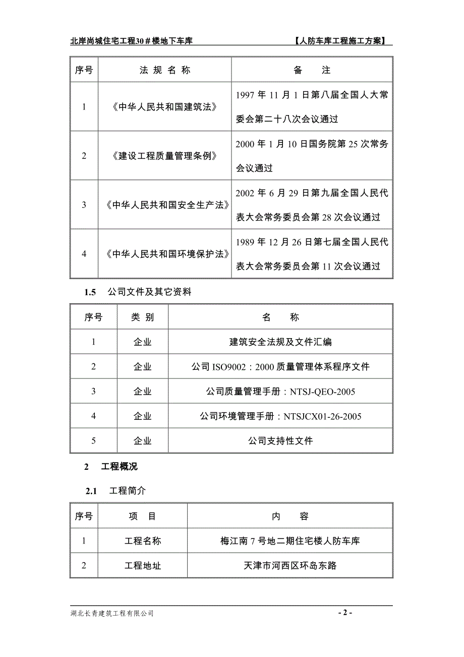 地下车库工程施工方案_第2页