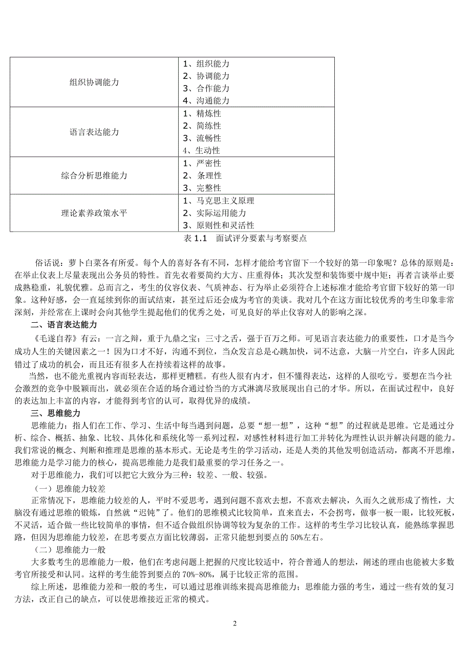 公务员面试要点解析_第2页