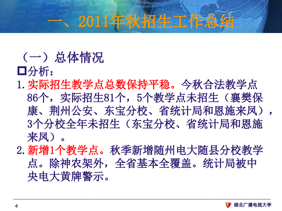 2011年秋招生总结及相关工作部置_第4页