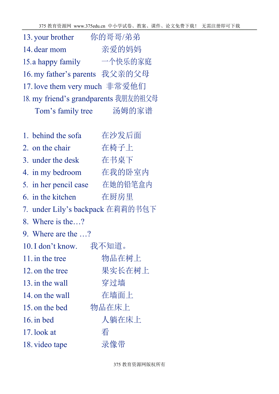 七年级英语全册及初中英语重点词汇句_第4页