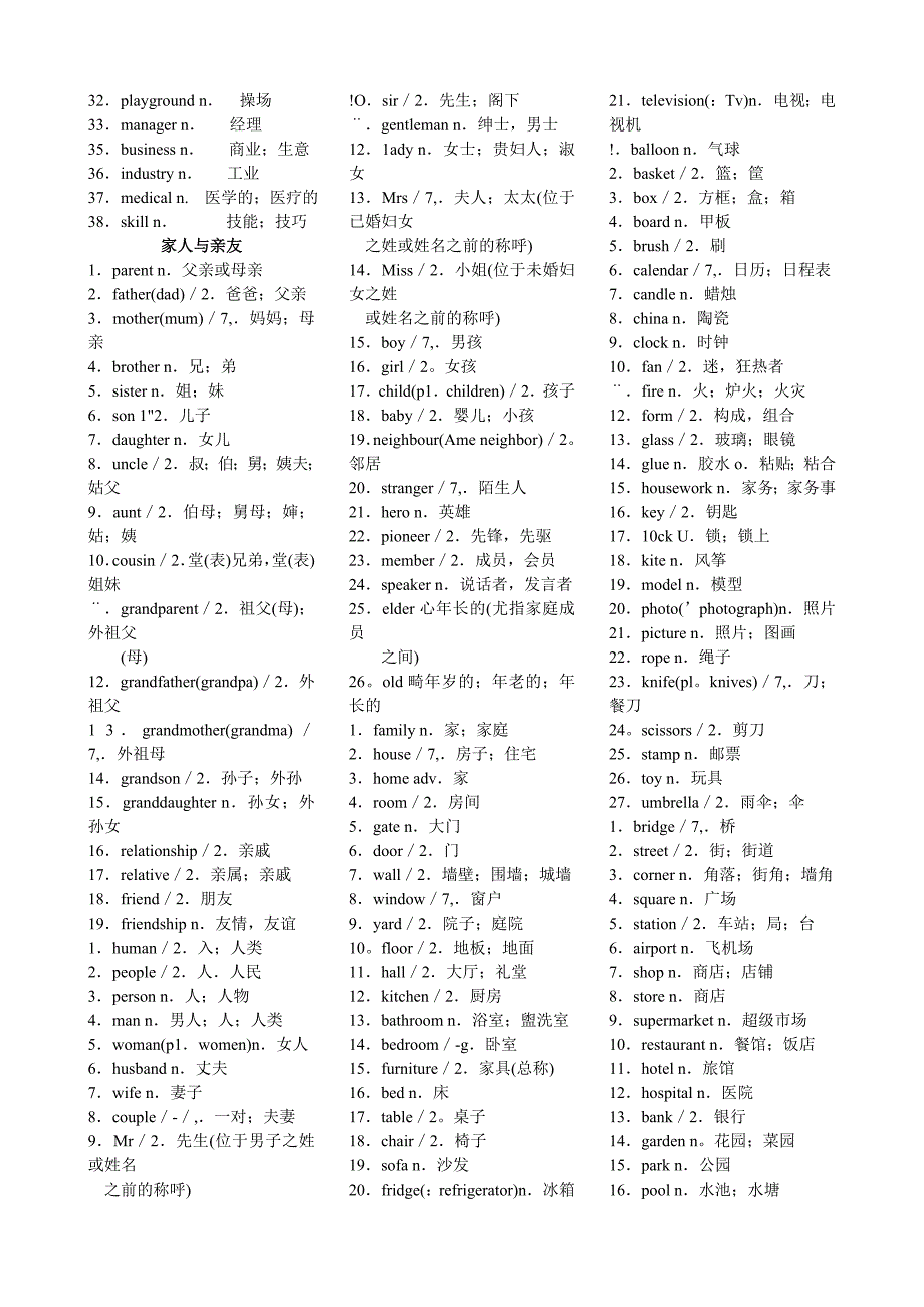 总复习单词归类记忆_第2页