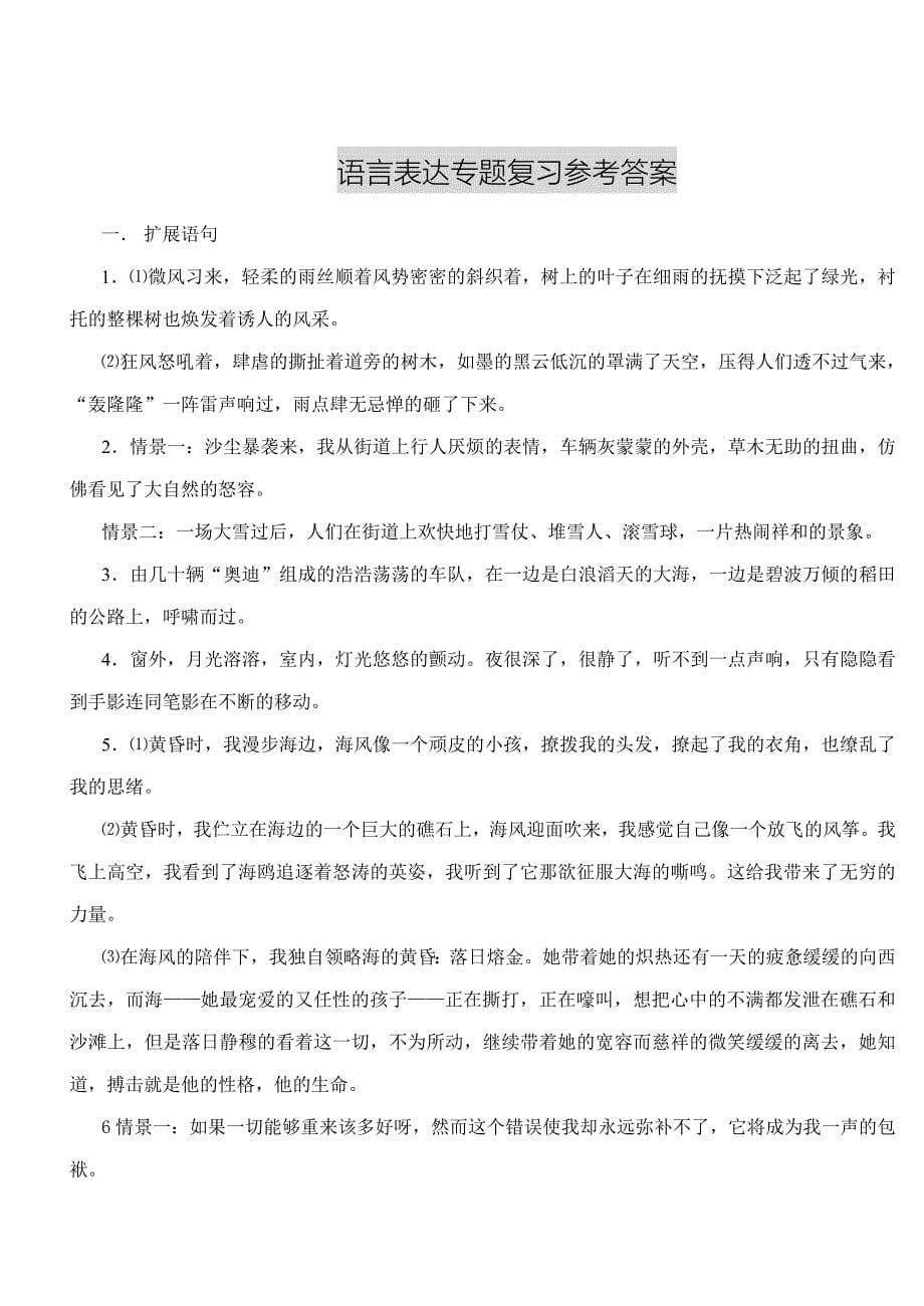 高三级语文表达复习专题_第5页