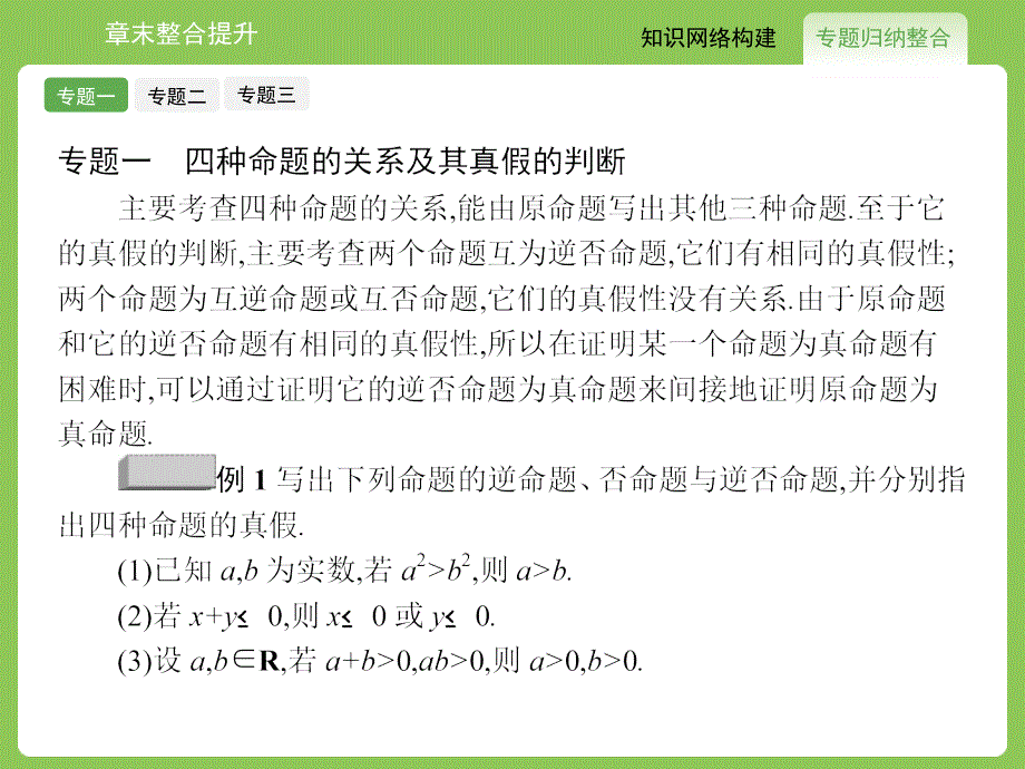 2015年人教版选修2-1数学：第1章《常用逻辑用语》ppt复习课件_第3页