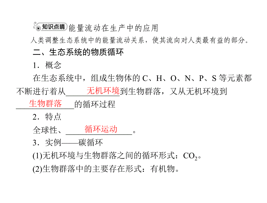 专题十六 考点2 生态系统中物质循环和能量流动的基本规律及应用_第2页